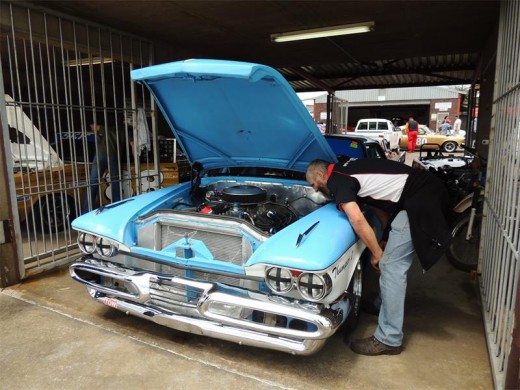 Born to be wild: Massive winged and chromed V8 creations like this gorgeous Plymouth showed their metal in their Legends of the Nine Hour racs.