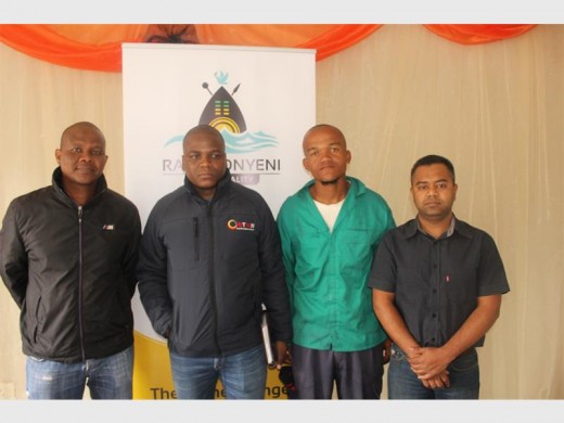 Francis Joyisa and Thembi Nkosi of BTMN Engineers, ward committee member Valdan Ferreira and Jeetesh Ramlal of Hamsa Consulting Engineers.