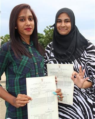 Shanel Govender (left) and Sameerah Ismail. 
