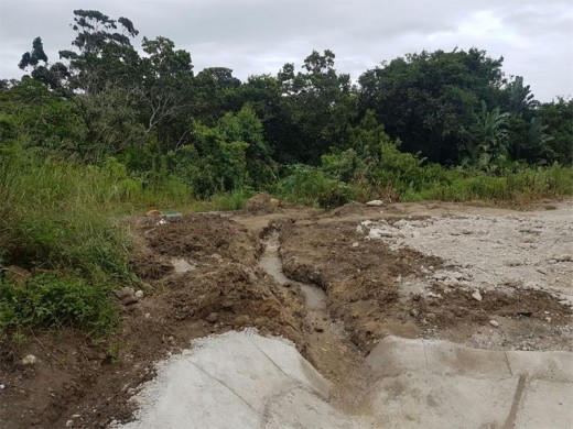 Slapdash: The overflow of the septic tanks leads directly into the watercourse.