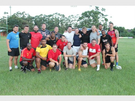 Getting going: Riversmead South Coast Warriors players take a short break during a rugby training session at Douglas Mitchell Sports Ground this week.