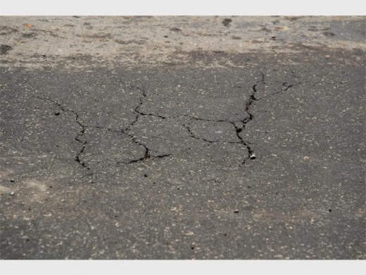Cracks in Aiken Street.