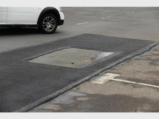 Motorists were puzzled as to why the contractor had left a window when tarring this section of road.