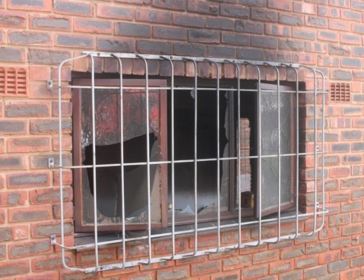 The windows shattered as a result of the growing fire