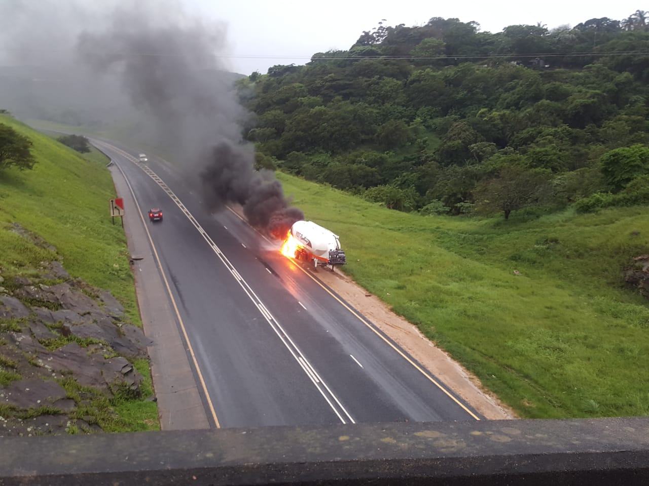 Tanker explosion Quick thinking driver narrowly avoids flames South
