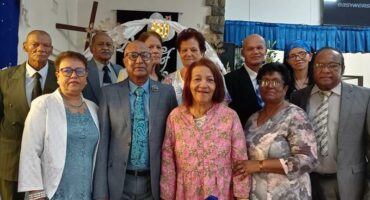 Council members of Alpha Assembly Church in Marburg at the 50th anniversary celebrations.