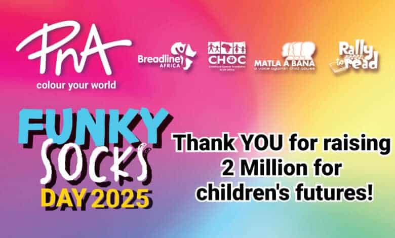 PNA Funky Socks Day 2025 raises R2m for South African and Namibian communities.