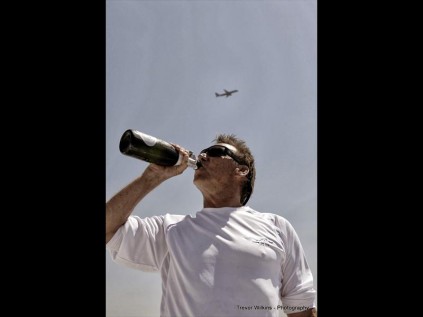 Rod Banwell in full celebration mode
