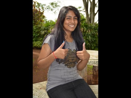 A thumbs up for Roqwel Aidan as she achieves five distinctions for her subjects Accounting, Information Technology, Life Orientation, Mathematics and Advanced Programme Maths