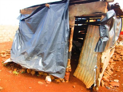 The shack in which Mandlenkosi lived in until the beginning of January