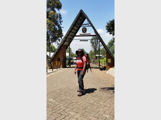 Dhesagee Pillay ready for her first day of climbing
