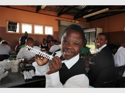 Mkhonzeni Buthelezi is one of the adults employed at the adult skills workshop