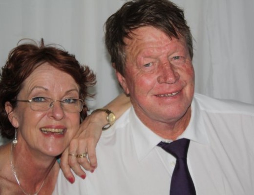 Hugh with his wife, Greta