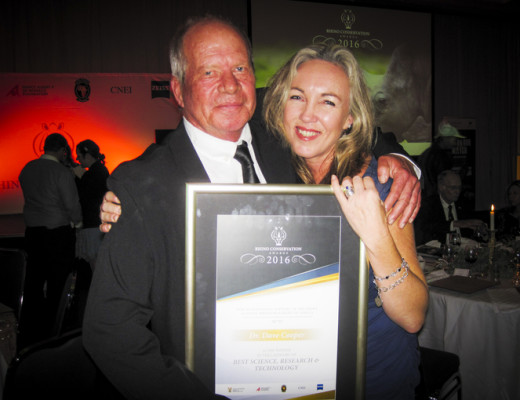 Dr Dave and Debbie Cooper at the 2016 Rhino Conservation Awards