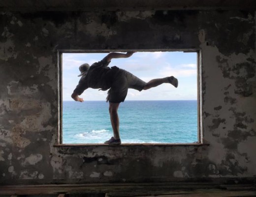 Climbing over the horison - a symbolic moment during Daniel's epic journey