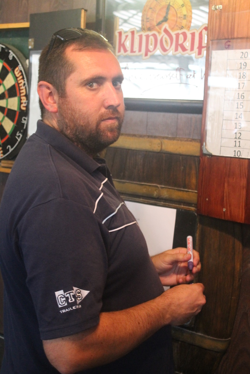 Hullets captain Herman Steyn has his sights set on the Empangeni Darts Sports League title PHOTO: Richard Springorum
