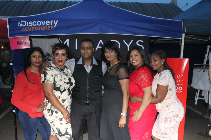 Staff of Milady's pose for a quick snap before returning to the fun that was going on around them: Thanusha Kantasamy, Khululiwe Ngcobo, Assistant Manager Sharend Khandram, Store Manager Rita Pillay, Talisha Rothman and Buhle Jiyane - PHOTO: Orrin Singh