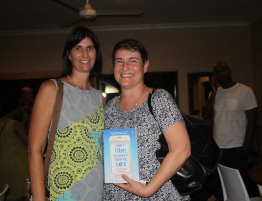 Sonja Froneman and Tracey Trezise with a copy of Sadleir's book - PHOTO: Orrin Singh
