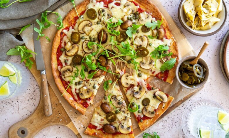 26 SEPTEMBER- MEATLESS MONDAY - Banting-Keto mushroom pizza
