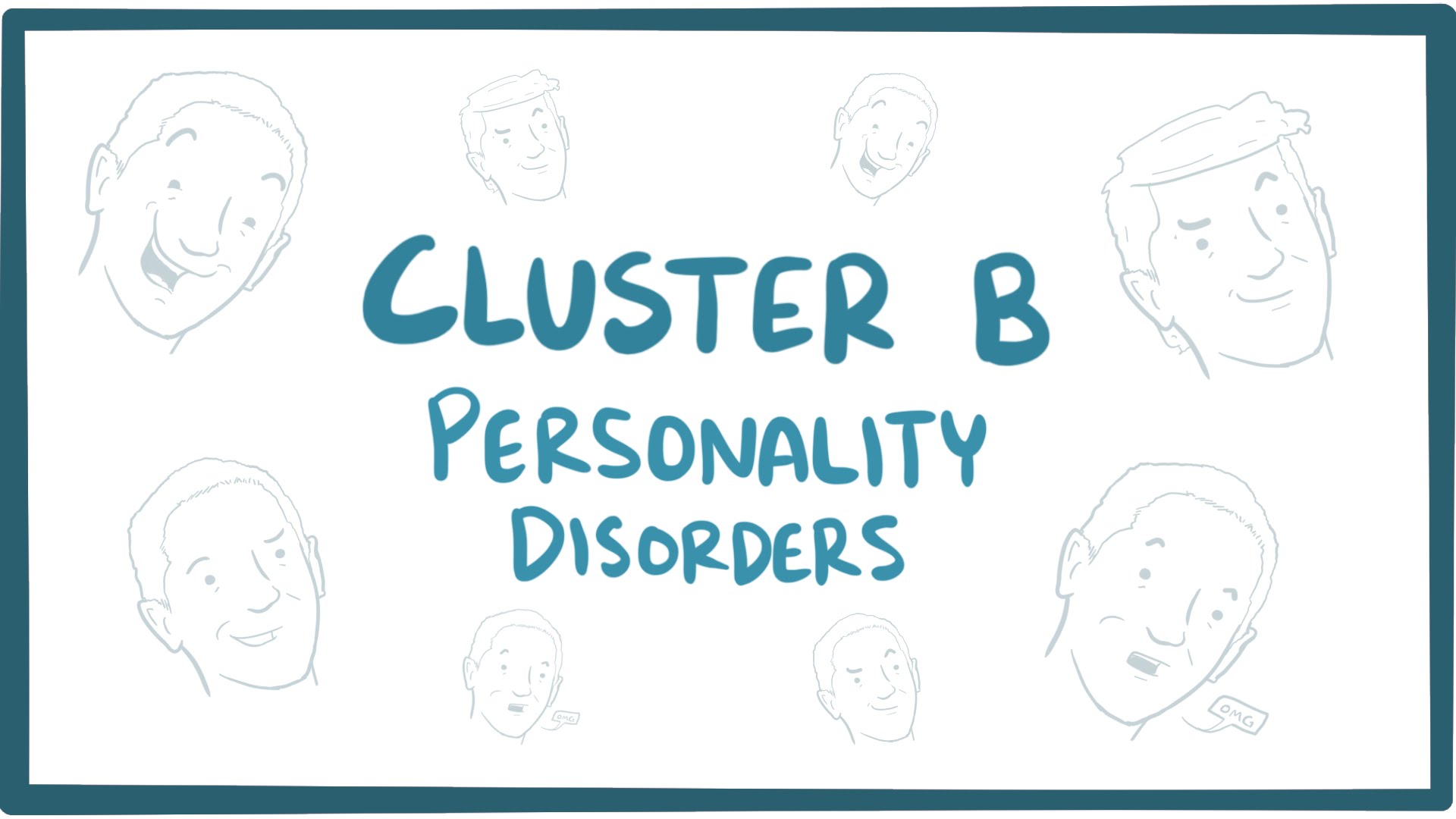 Cluster B Examples Cluster B personality disorders (antisocial, borderline, histrionic ...