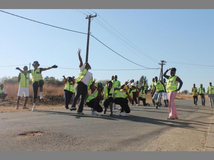Bluesage Landscapes workers were eager to start running.
