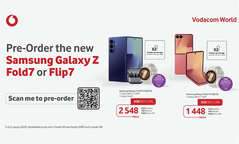 Both the Samsung Galaxy Z Flip7 and Fold7 are available for pre-order now at Vodacom World until the 31st of July 2025.