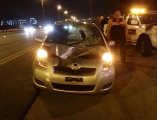 The driver of the vehicle was transported to hospital for observation. Photo supplied by Emer-G-Med