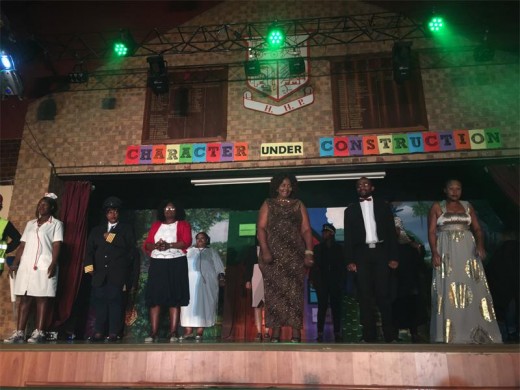 Teachers and office staff at the school also join in the fun and perform for pupils and their parents.