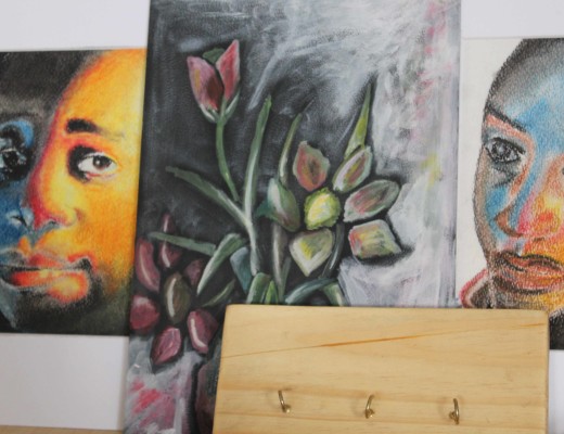 Various work from children of the Trendsetters Youth Foundation.