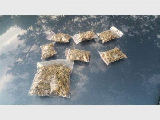 Some of the drugs that have been confiscated from suspects.