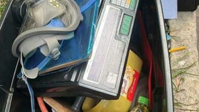 Laboratory apparatus discovered at a lodge in Midrand.