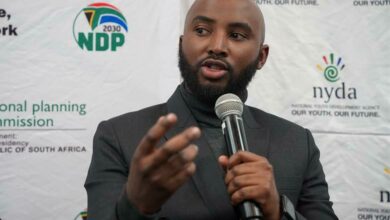 NYDA board member Thulisa Ndlela speaks during the Status of Youth dialogue.