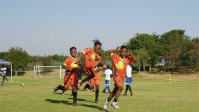 Players from PMSS celebrate in their previous encounter.