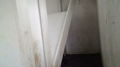 Broken toilets.