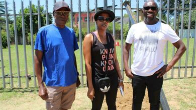 Otto Ramokoka, councillor Lerato Mphefo and City Parks regional manager Dr Joseph Mbulaheni Ndou. Photo: Sphiwe Masilela