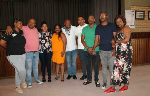 Tebogo Lebeloane, Lunga Ndzotyana, Charmaine Ngoepe, Diane Chetty, Freddie Shingange, Dominique Hoshe, Sipho Motaung, Zanoxolo Koyana and Samkelisiwe Mahonga. Photo: Sphiwe Masilela