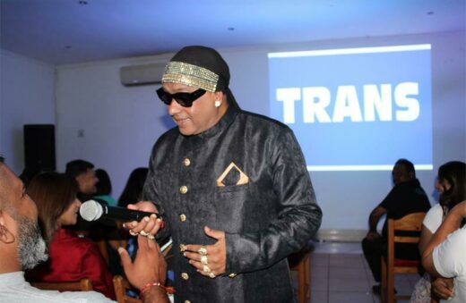 Karou Charou, popularly known as KC, interacts with one of the attendees. Photo: Sphiwe Masilela