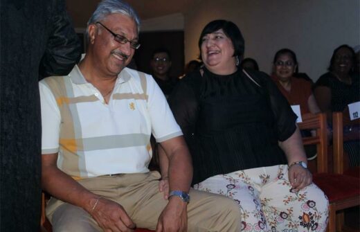 Navin Ajoodha and his wife Rita are in stitches. Photo: Sphiwe Masilela.