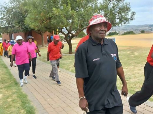 Elderly residents participate in the 5km parkrun.