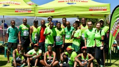 Midrand Striders Athletic Club runners at the Om Die Dam Ultra Marathon. Photo: Midrand Striders