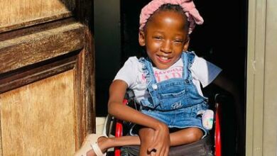 Princess Makgaretse (10) gives a big smile.