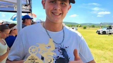 Midrand Montessori High School student leader Travis Shiers shows his recent accolade from the Enduro World Races.