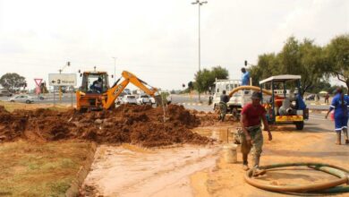 Before: Johannesburg Water team working in Halfway House. Photo: Sphiwe Masilela