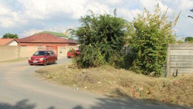 AFTER: Motorists can now see around the corner after City Parks cut the grass on the corner of President and Boshoff roads. Photo: Sphiwe Masilela