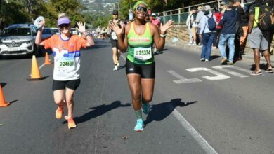 Midrand Striders runner Vuyiseka Marotya participates in this years Total Sport Two Oceans Ultra. Marathon