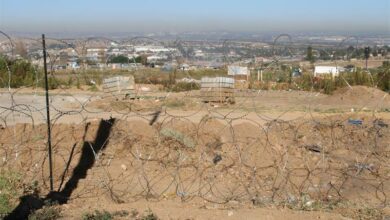The newly erected barbed wire fence aims to prevent future land invasions in Austin View. Photo: Sphiwe Masilela