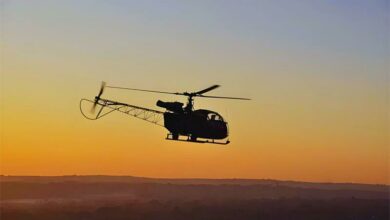 SA Air Force Alouette II helicopter.