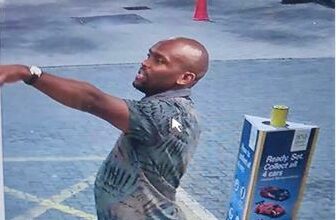 One of the perpetrators captured on camera.