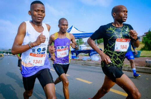 Runners take part in the Thembisa Mile road race. Photo: Tumi Kekana