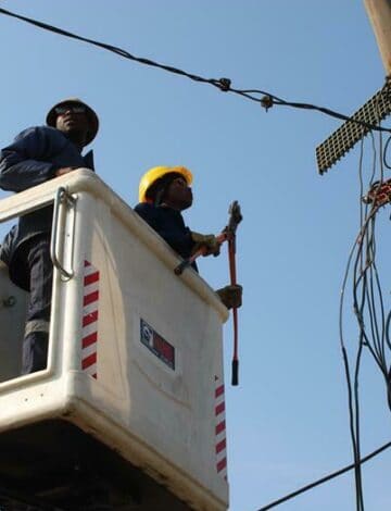 Illegally connected electricity cables cut down in Kanana, near Rabie Ridge. Photo: Sphiwe Masilela